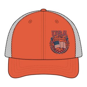 USA 1776 Patriotic Trucker Cap – American Flag Heritage Mesh Hat