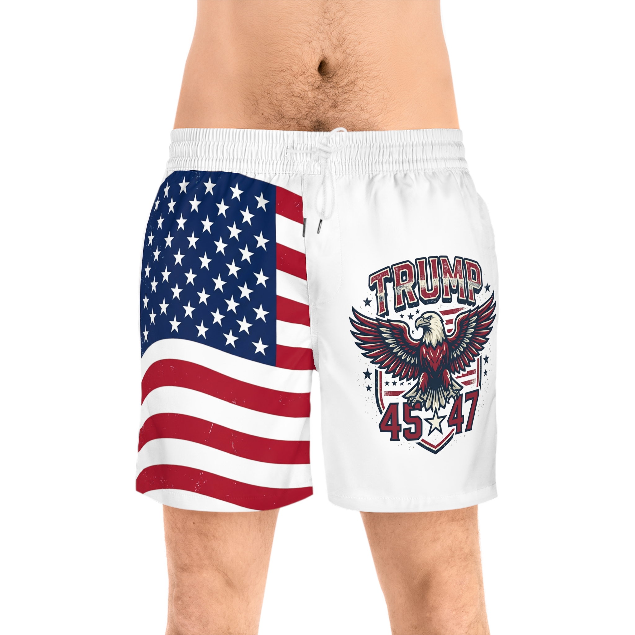 Trump 45-47 Eagle American Flag Swim Shorts - Image 6