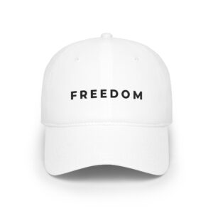 Freedom Embroidered Baseball Cap — Minimalist Patriotic Hat
