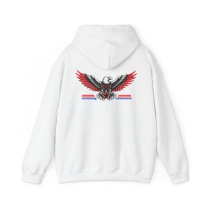 Patriotic Eagle Hoodie — Retro American Flag Wings Hooded Sweatshirt