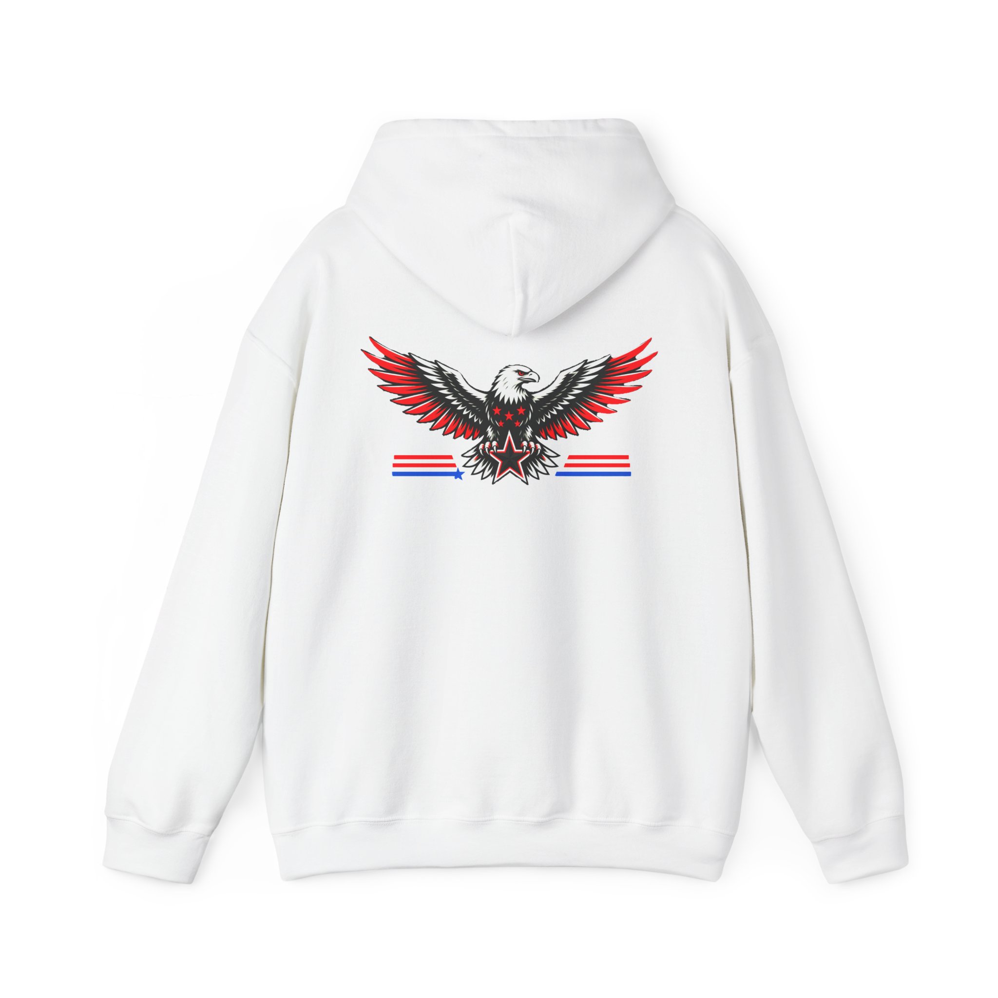 Patriotic Eagle Hoodie — Retro American Flag Wings Hooded Sweatshirt