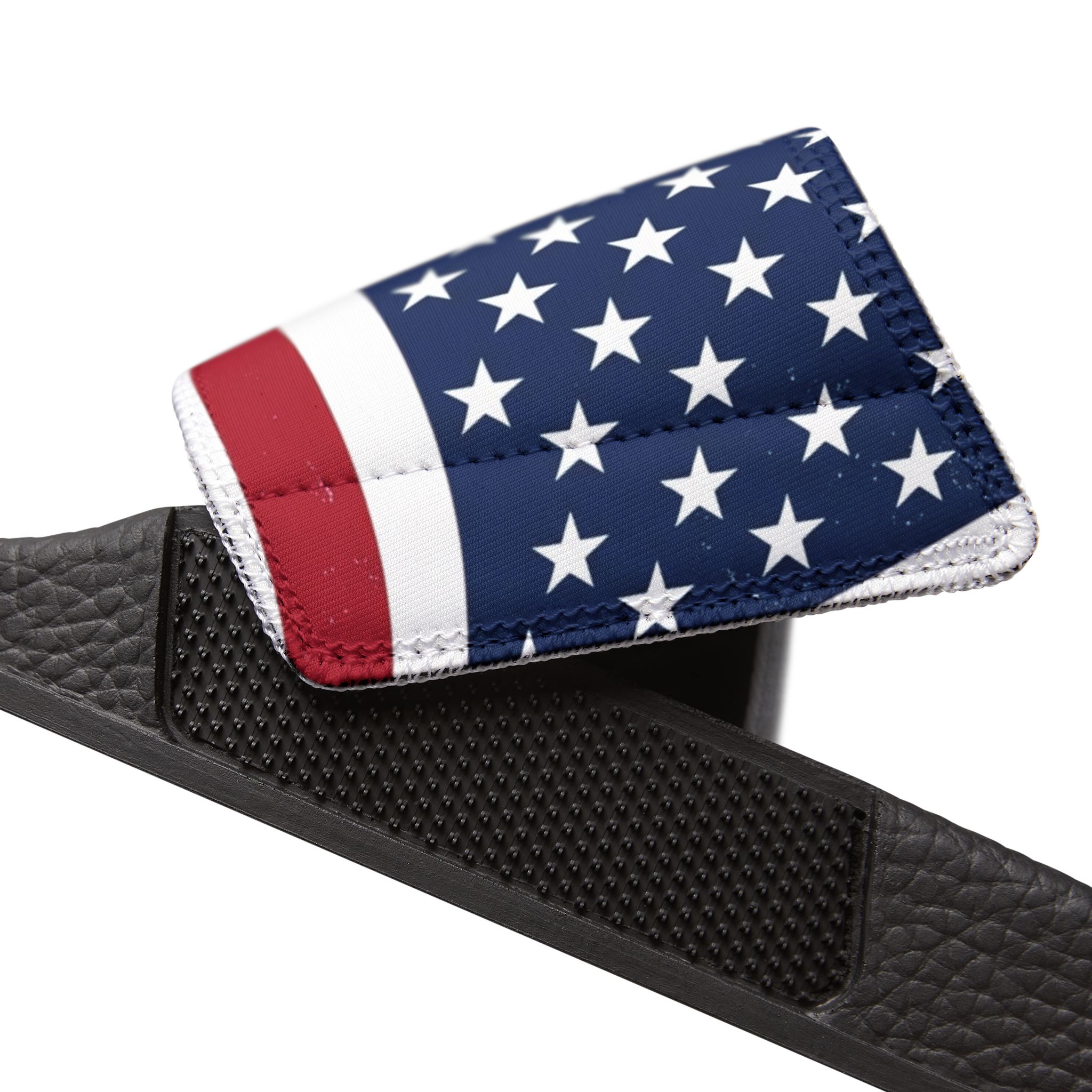 American Flag Slide Sandals — Women's Removable- Strap Patriotic Pool Slides - Image 5