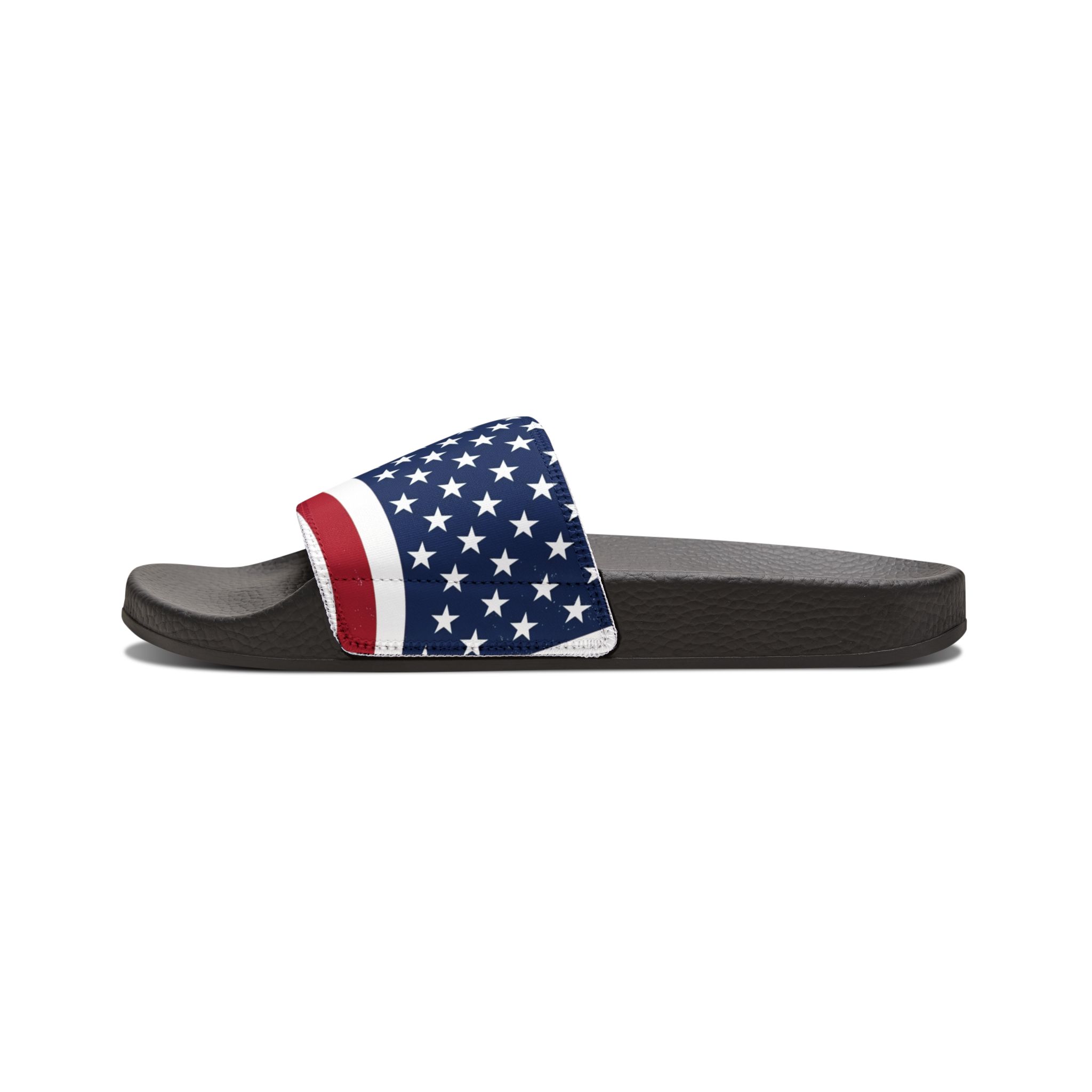 American Flag Slide Sandals — Women's Removable- Strap Patriotic Pool Slides