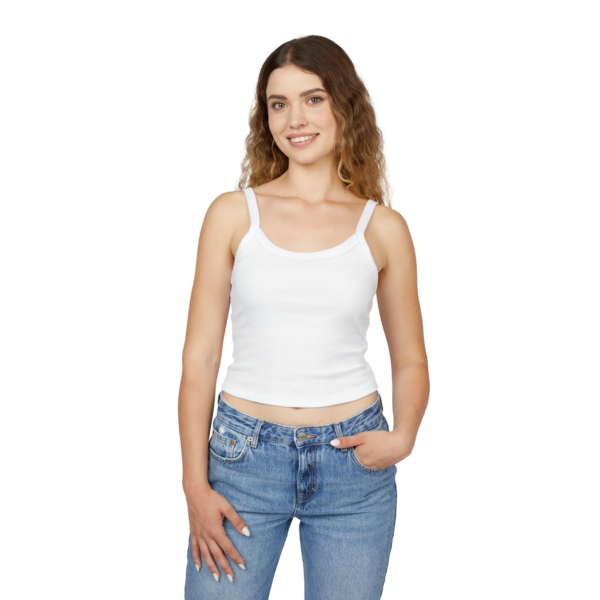 America 250 Crop Tank Top — 1776–2026 Patriotic Spaghetti Strap Tank - Image 2