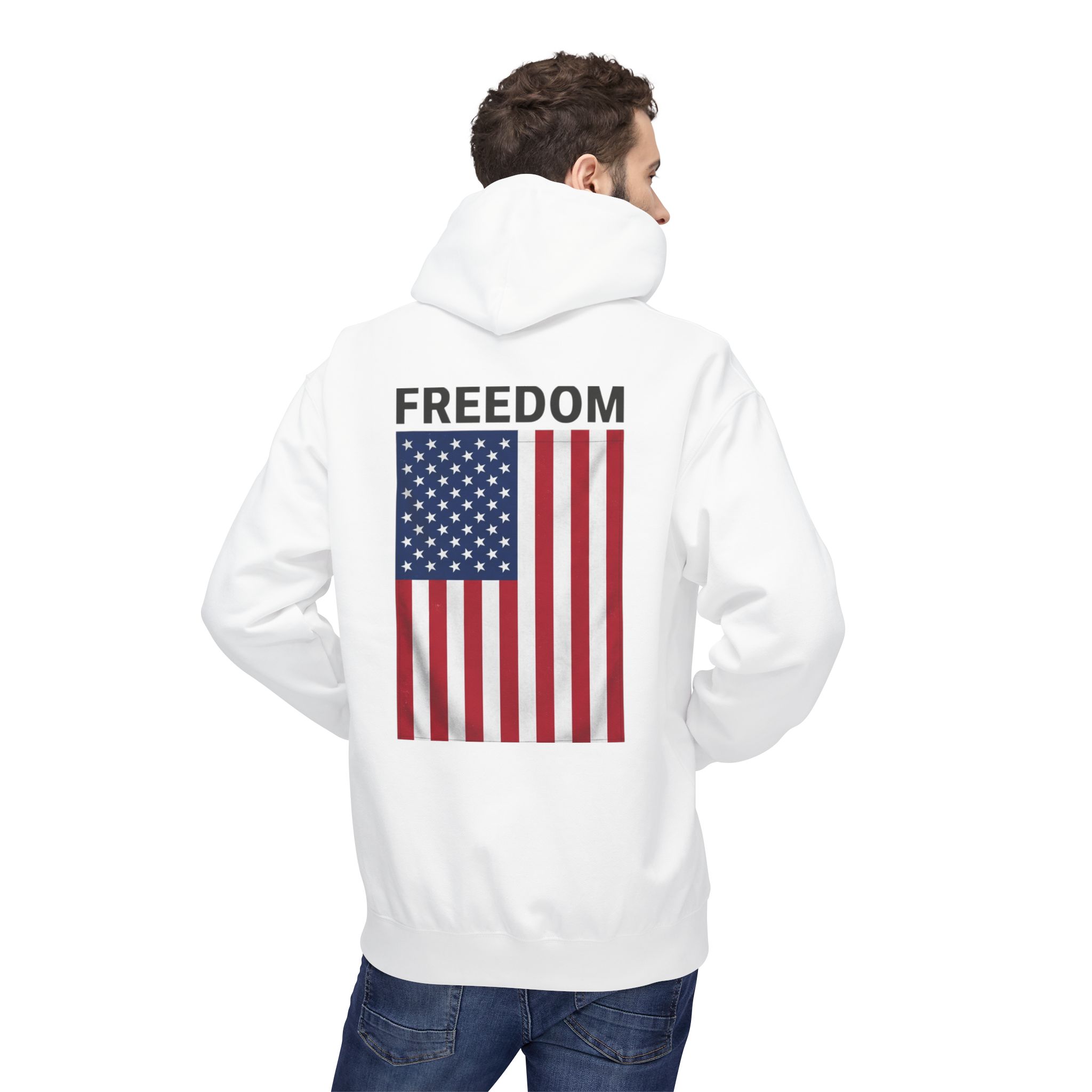 FREEDOM Unisex Midweight Softstyle Fleece Hoodie - Image 3