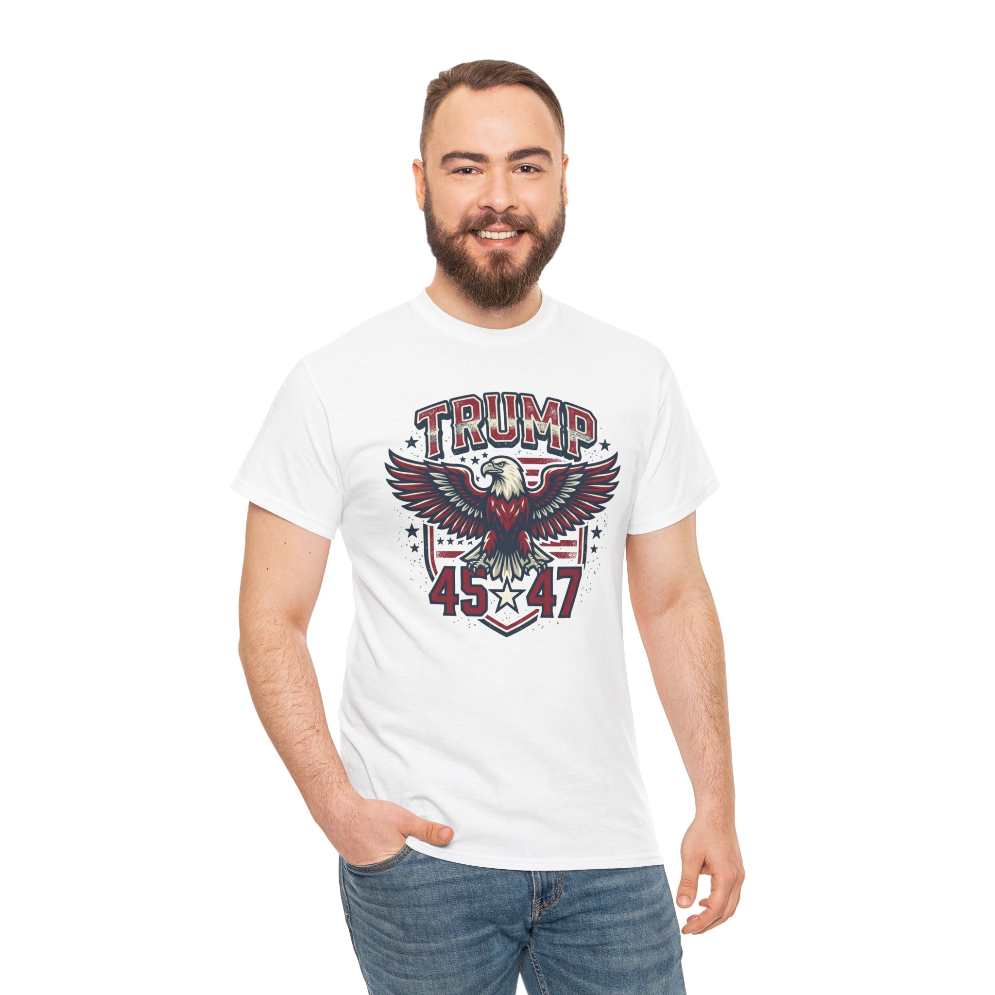 Trump 45→47 Eagle Graphic T-Shirt - Image 3