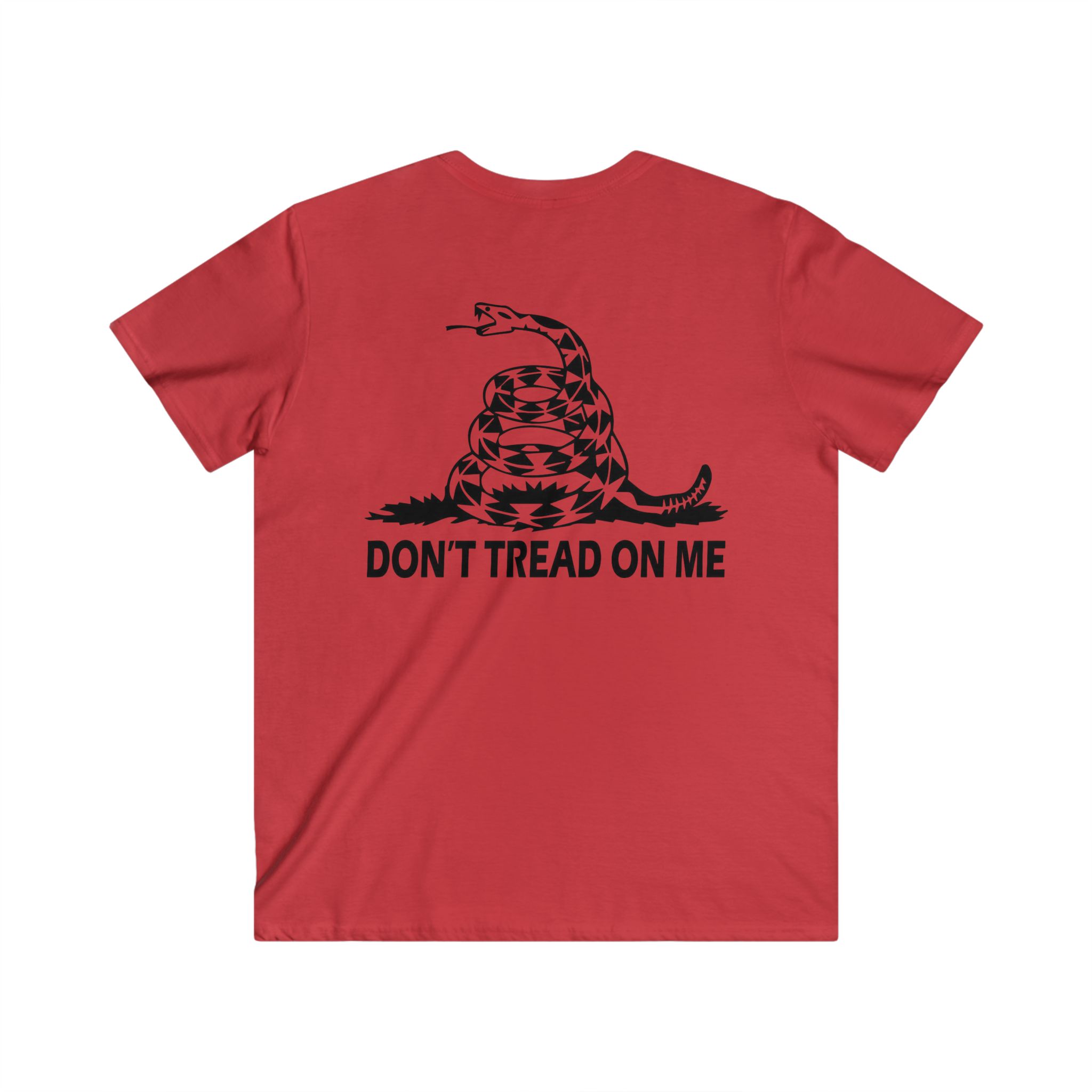 DON'T TREAD ON ME V-Neck Short Sleeve Tee - Image 3