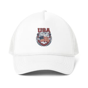 USA 1776 Flag Baseball Cap-White