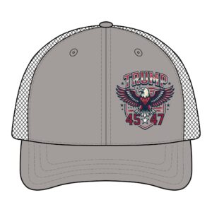 Trucker Cap - "TRUMP 4547" Eagle Embroidered Mesh Back Flexfit